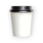 Single wall Paper cups with Lids 8oz white