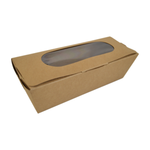Kraft Baguette Box with Window Small