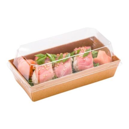 Kraft Sushi Container With Lids Medium