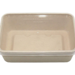 Wheat Straw Rectangular Container With Lid 750ML
