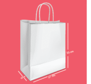 A4 paper bags 33x27x12cm with printing (100pcs) - Image 2