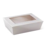 100 pcs White Kraft lunch boxes with window (offer)