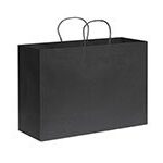 Plain black paper bags  50 pcs