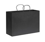 Plain black paper bags  50 pcs