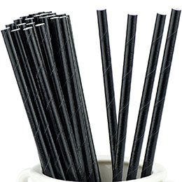 Paper Straw Black 8mm