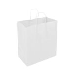 A5 Twisted White Handle Kraft Paper Bag