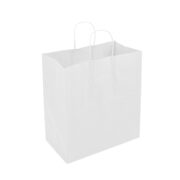A5 Twisted White Handle Kraft Paper Bag