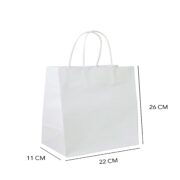 A5 Twisted White Handle Kraft Paper Bag 2
