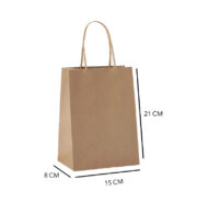 A6 Twisted Handle Kraft Paper Bag - Image 3