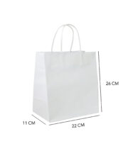 A5 Twisted White Handle Kraft Paper Bag - Image 2